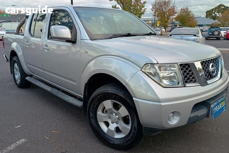 Silver 2010 Nissan Navara Dual Cab Pick-up St (4X4)
