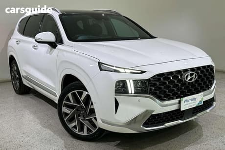 White 2023 Hyundai Santa FE Wagon Highlander Crdi (Awd)