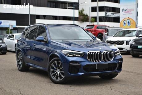 Blue 2021 BMW X5 Wagon Xdrive40I M Sport