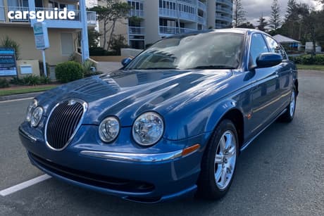 Blue 2003 Jaguar S-Type Sedan V6 Se