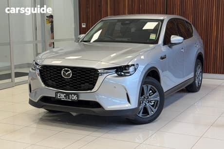 Silver 2025 Mazda CX-60 Wagon P50E Pure Phev