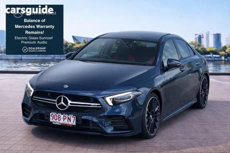 Blue 2021 Mercedes-Benz A35 Sedan 4Matic