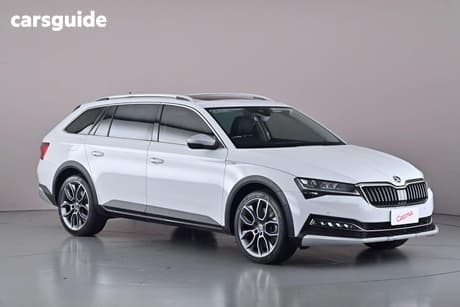 White 2021 Skoda Superb Wagon 200 Tsi Scout (4X4)