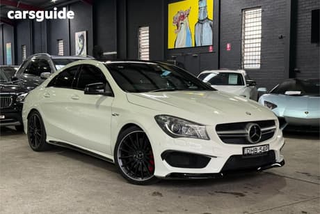 White 2016 Mercedes-Benz CLA45 Coupe 4Matic