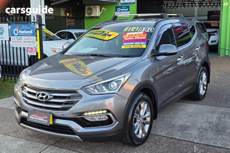 Silver 2016 Hyundai Santa FE Wagon Elite Crdi (4X4)