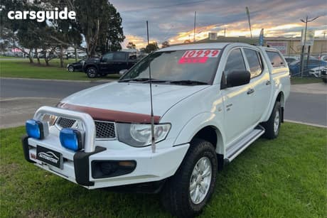 White 2012 Mitsubishi Triton Double Cab Utility Gl-R (4X4)
