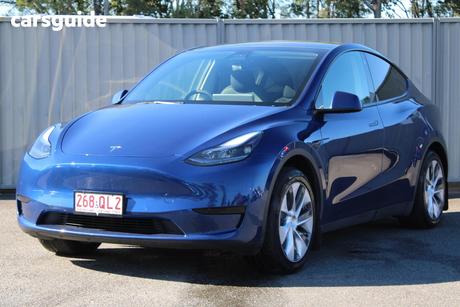 Blue 2023 Tesla Model Y Wagon Rear-Wheel Drive