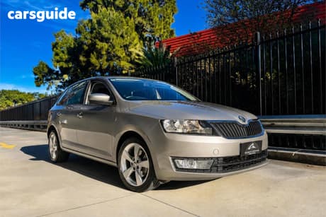 Beige 2014 Skoda Rapid Spaceback Wagon Ambition 90 Tsi