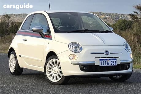 White 2013 Fiat 500 Hatchback By Gucci