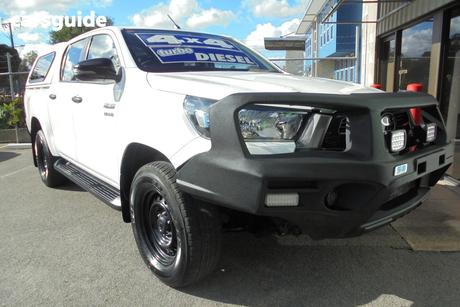 White 2021 Toyota Hilux Double Cab Chassis Sr (4X4)