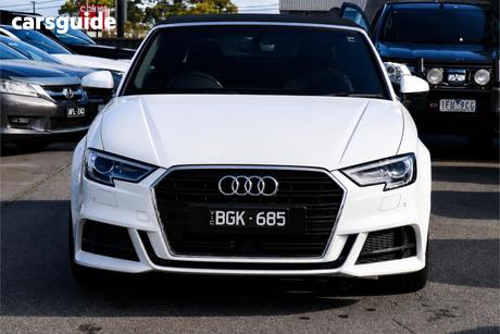 White 2020 Audi A3 Cabriolet 35 Tfsi S Line Plus