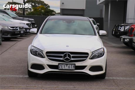 White 2015 Mercedes-Benz C200 Sedan
