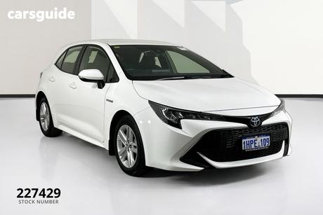 White 2022 Toyota Corolla Hatchback Ascent Sport Hybrid