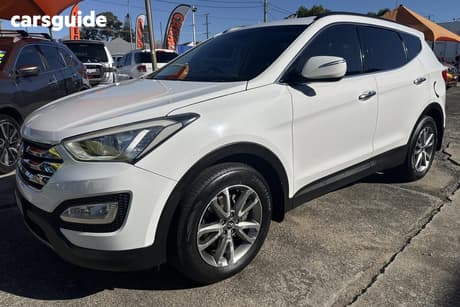 White 2013 Hyundai Santa FE Wagon Elite Crdi (4X4)