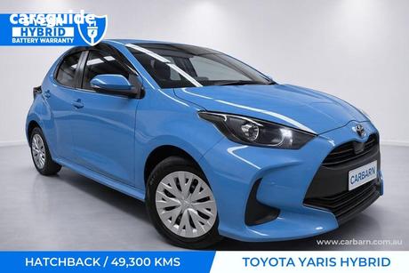 Blue 2022 Toyota Yaris Hatch HYBRID G