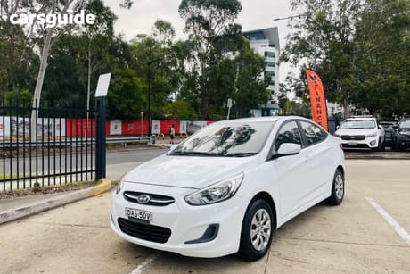 White 2015 Hyundai Accent Sedan ACTIVE RB3 MY16
