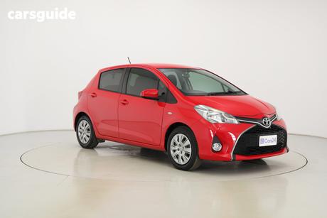 Red 2016 Toyota Yaris Hatchback Sx
