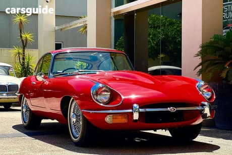 Red 1969 Jaguar E Type Coupe SERIES 2 R