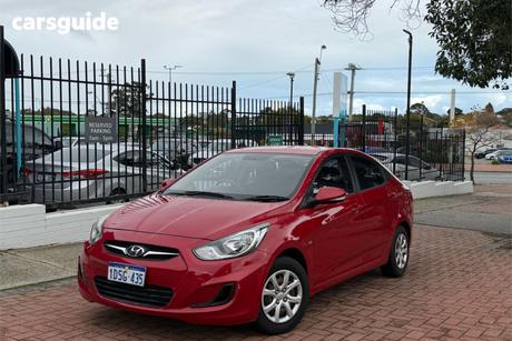 Red 2011 Hyundai Accent Sedan Active