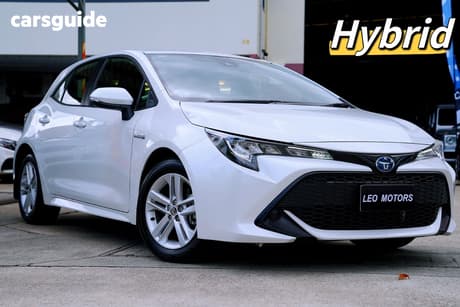 White 2019 Toyota Corolla Hatchback Ascent Sport (Hybrid)