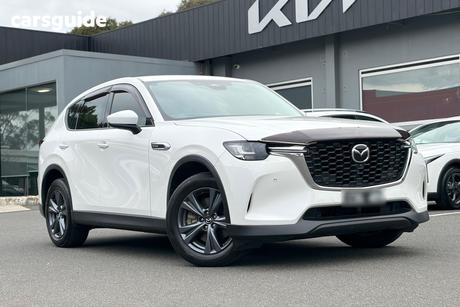 White 2023 Mazda CX-60 Wagon G40E Evolve Hybrid