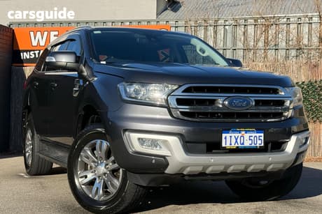 Grey 2017 Ford Everest SUV UA TREND WAGON 7ST 5DR SPTS AUTO 6SP, 4WD 3.2DT