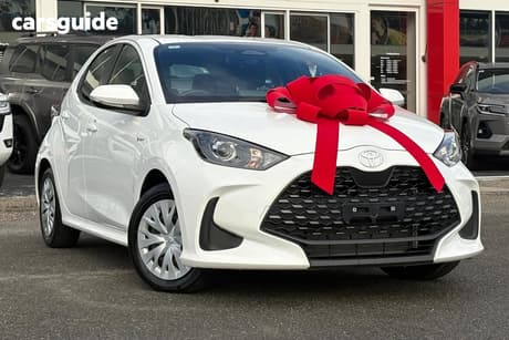 White 2025 Toyota Yaris Hatchback Ascent Sport Hybrid