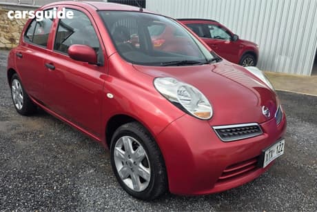 Red 2008 Nissan Micra Hatchback