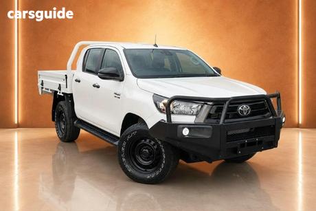 White 2021 Toyota Hilux Double Cab Chassis Sr (4X4)