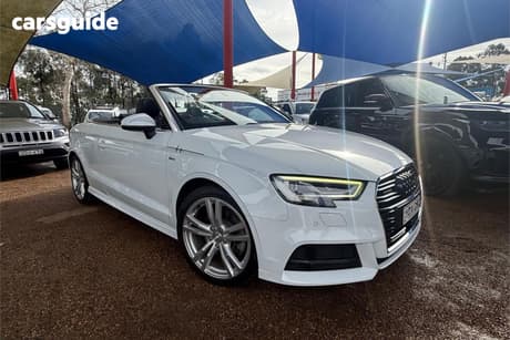 White 2017 Audi A3 Cabriolet 2.0 Tfsi S Tronic Quattro Sprt