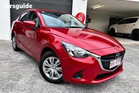 Red 2016 Mazda 2 Sedan Neo