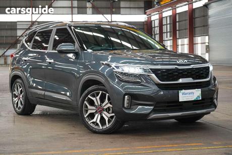 Grey 2022 Kia Seltos Wagon Gt-Line (Fwd) (Two-Tone)