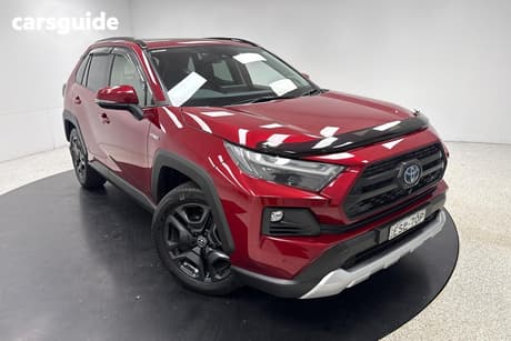 Red 2021 Toyota RAV4 Wagon Edge (Awd) Hybrid