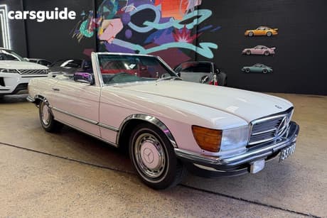 White 1972 Mercedes-Benz 350SL Convertible R107 R