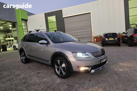 Beige 2015 Skoda Octavia Wagon Scout 132 Tsi Premium (4X4)