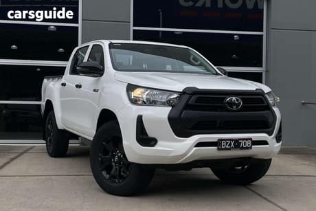 White 2022 Toyota Hilux Double Cab Pick Up Workmate (4X4)