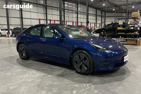 Blue 2023 Tesla Model 3 Sedan Rear-Wheel Drive