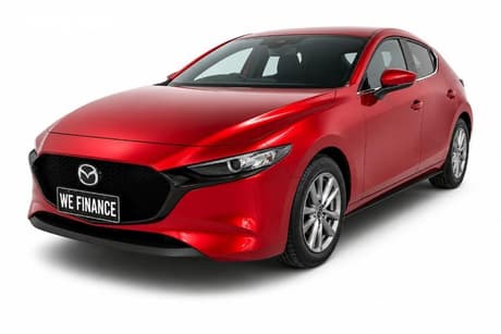 Red 2019 Mazda 3 Hatchback G20 Pure