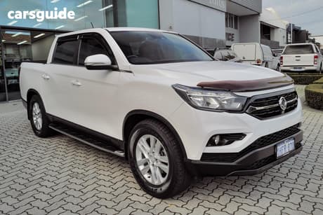 White 2021 Ssangyong Musso Crew Cab Utility Elx