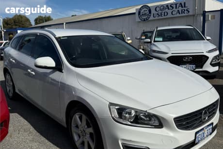 White 2014 Volvo V60 Wagon D4 Kinetic