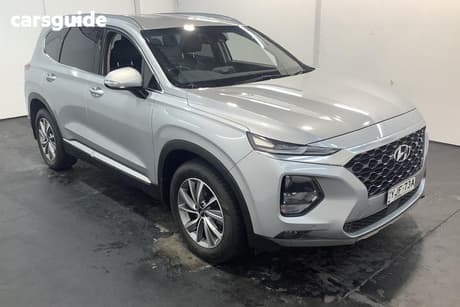 Silver 2019 Hyundai Santa FE Wagon Elite Crdi (Awd)