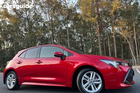 Red 2021 Toyota Corolla Hatchback Sx