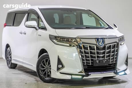 White 2021 Toyota Alphard Commercial HYBRID