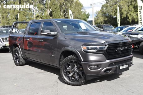 Grey 2023 RAM 1500 Crew Cab Utility Limited Rambox (Hybrid)