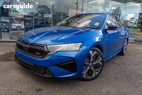 Blue 2025 Skoda Octavia Wagon Rs 195Tsi