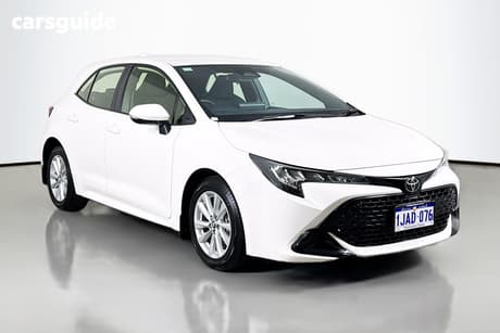 White 2024 Toyota Corolla Hatchback Ascent Sport
