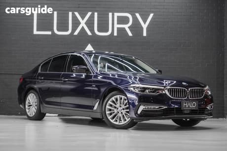 Blue 2018 BMW 530I Sedan Luxury Line