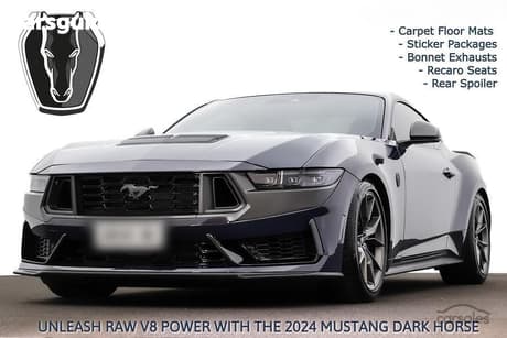 Blue 2024 Ford Mustang Fastback Dark Horse