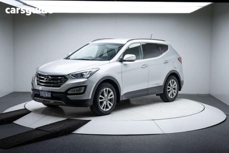 Silver 2013 Hyundai Santa FE Wagon Elite Crdi (4X4)