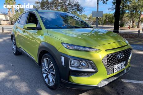 Yellow 2017 Hyundai Kona Wagon Elite